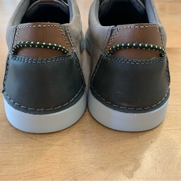 NEW. Men’s Clarke Gray Leather Shoes - 13 - Picture 8 of 11